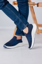 skecher slip on black shoes-515