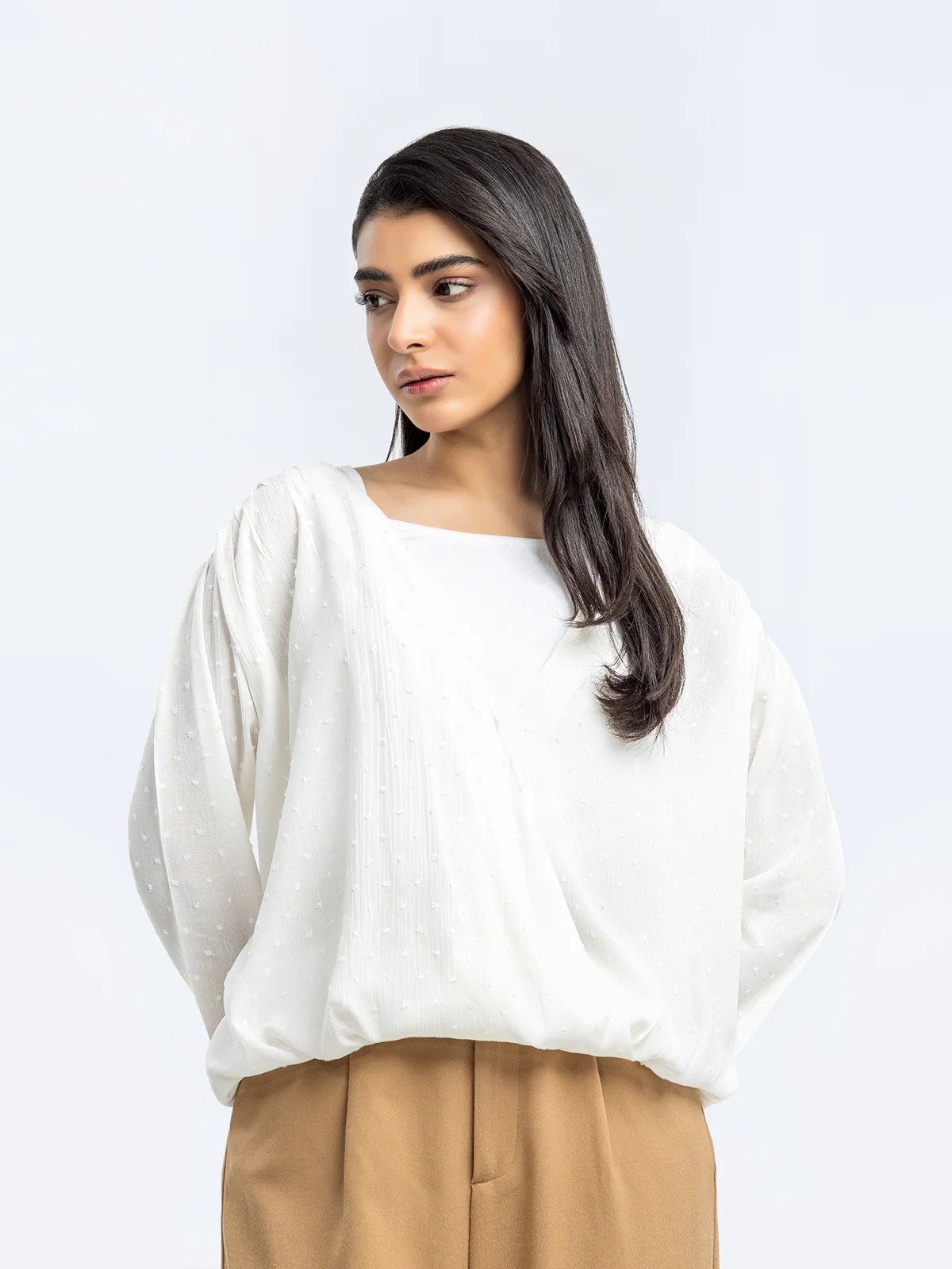 24_W_WomenTop_Blouses_FWTTB24-006_1 V-Neck Western Top -704 - Image 1