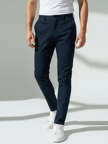 Louis Vicaci Denim Lycra Stretchy Slim Fit Pent For Men-Dark Navy-351