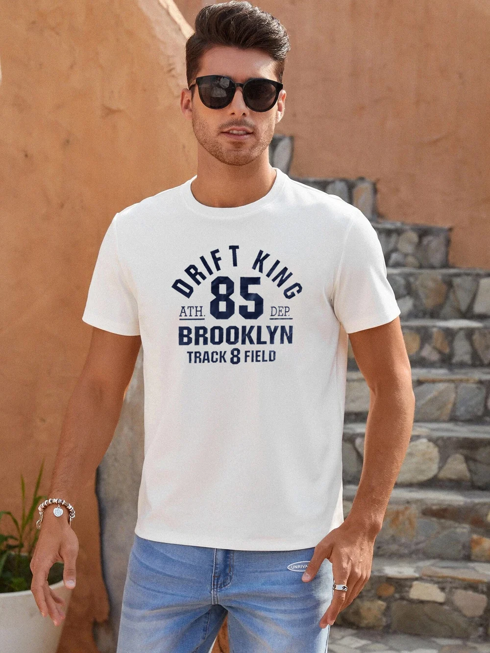 3copy_187c8787-8dc3-40a4-b8f8-1ba35f8dc7fe_1_1000x Drift King Crew Neck Tee Shirt For Men-White-301 - Image 1