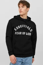Fear Of God Essential Fleece OverSized Hoodie-319 - Image 3