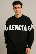 Blncaga Typography Signature Round Neck Men's Sweatshirt-327