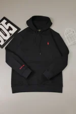 Rph Luren Polo script icon logo Men's Fleece Hoodie-314 - Image 4