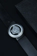 Versce Metal Alloy Automatic Buckle Branded Belt-366 - Image 2