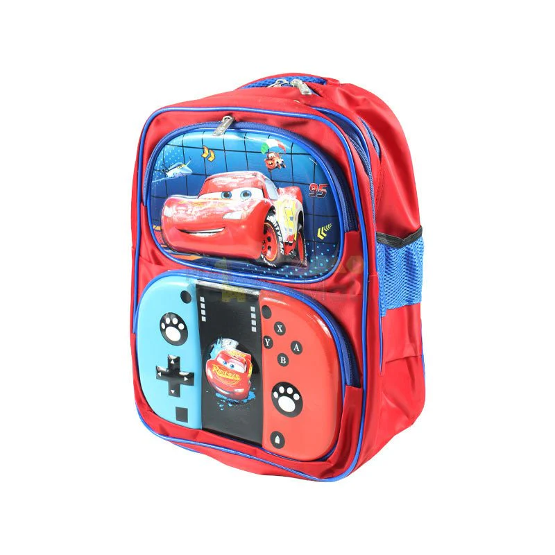 Car-Embossed-School-Pre-1 Car Embossed School Bag 17 inch-127 - Image 1