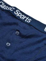 Classic Sport Single Jersey Boxer Brief For Men-Light Navy-376 - Image 2