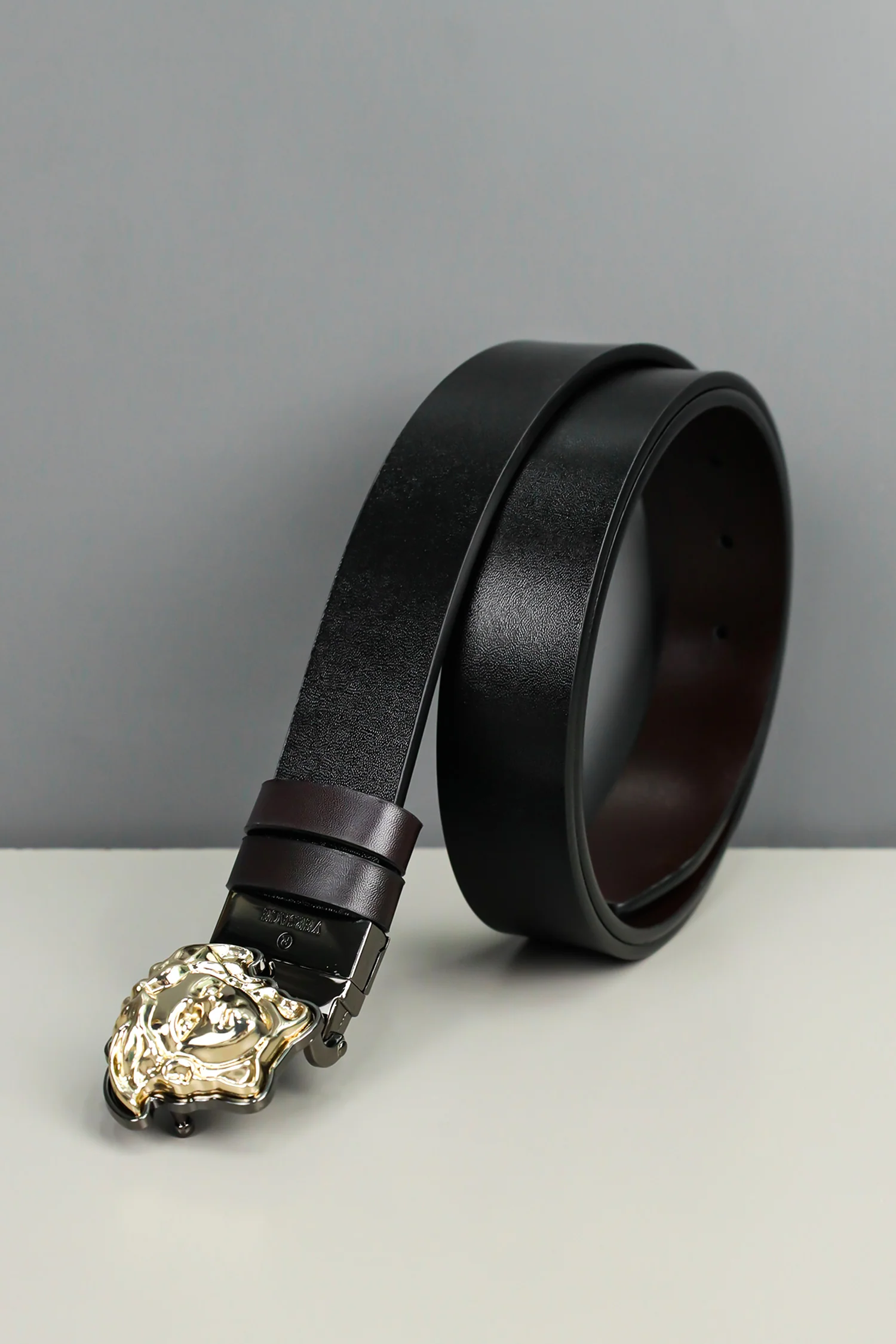 GOLDEN Vrsce Metal Alloy Automatic Buckle Branded Belt-364 - Image 1