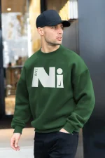 Nke Minimal Block Round Neck Imported Men's Sweatshirt-326 - Image 5
