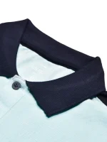 LV Summer Polo Shirt For Men-Light Cyan Green & White-316 - Image 2