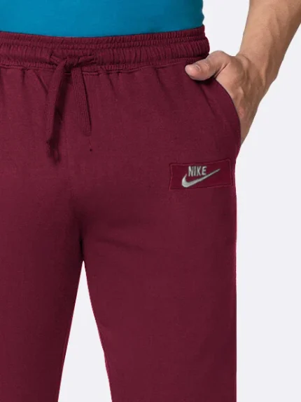 NK Fleece 3 Quarter Short For Men-Maroon-3-333