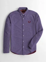 Sea Stone Premium Casual Shirt For Men-Blue & Maroon Allover Print-349