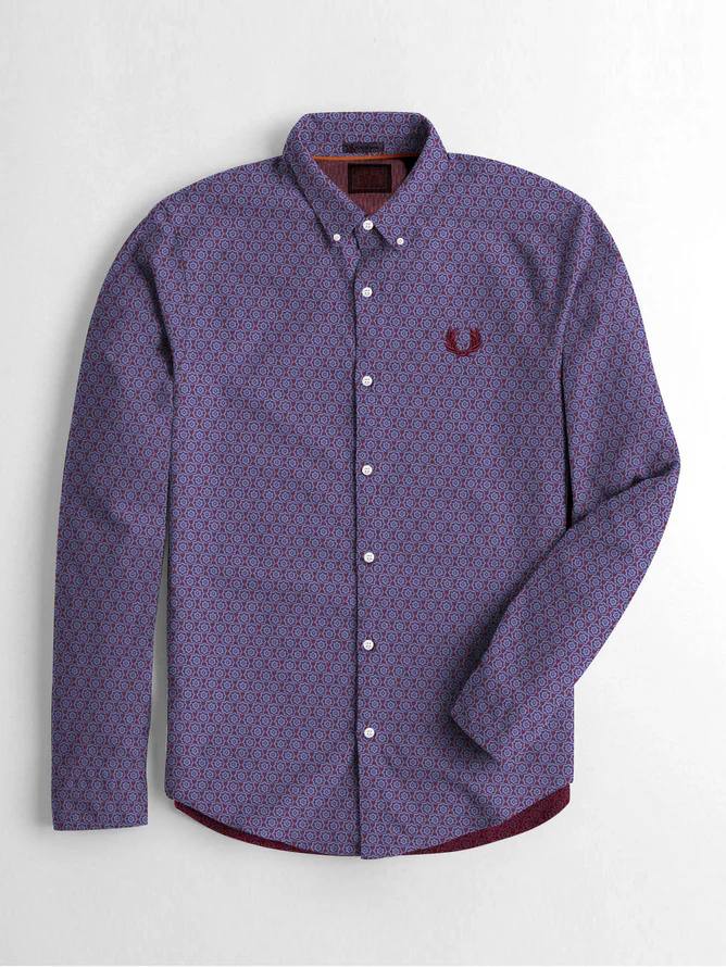 SeaStonePremiumCasualShirtForMen-Blue_MaroonAlloverPrint-BE1375_1_668x890 Sea Stone Premium Casual Shirt For Men-Blue & Maroon Allover Print-349 - Image 1