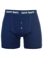 Classic Sport Single Jersey Boxer Brief For Men-Light Navy-376
