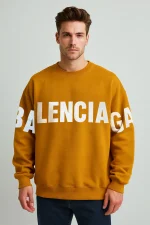 Blncaga Typography Signature Round Neck Men's Sweatshirt-327 - Image 5