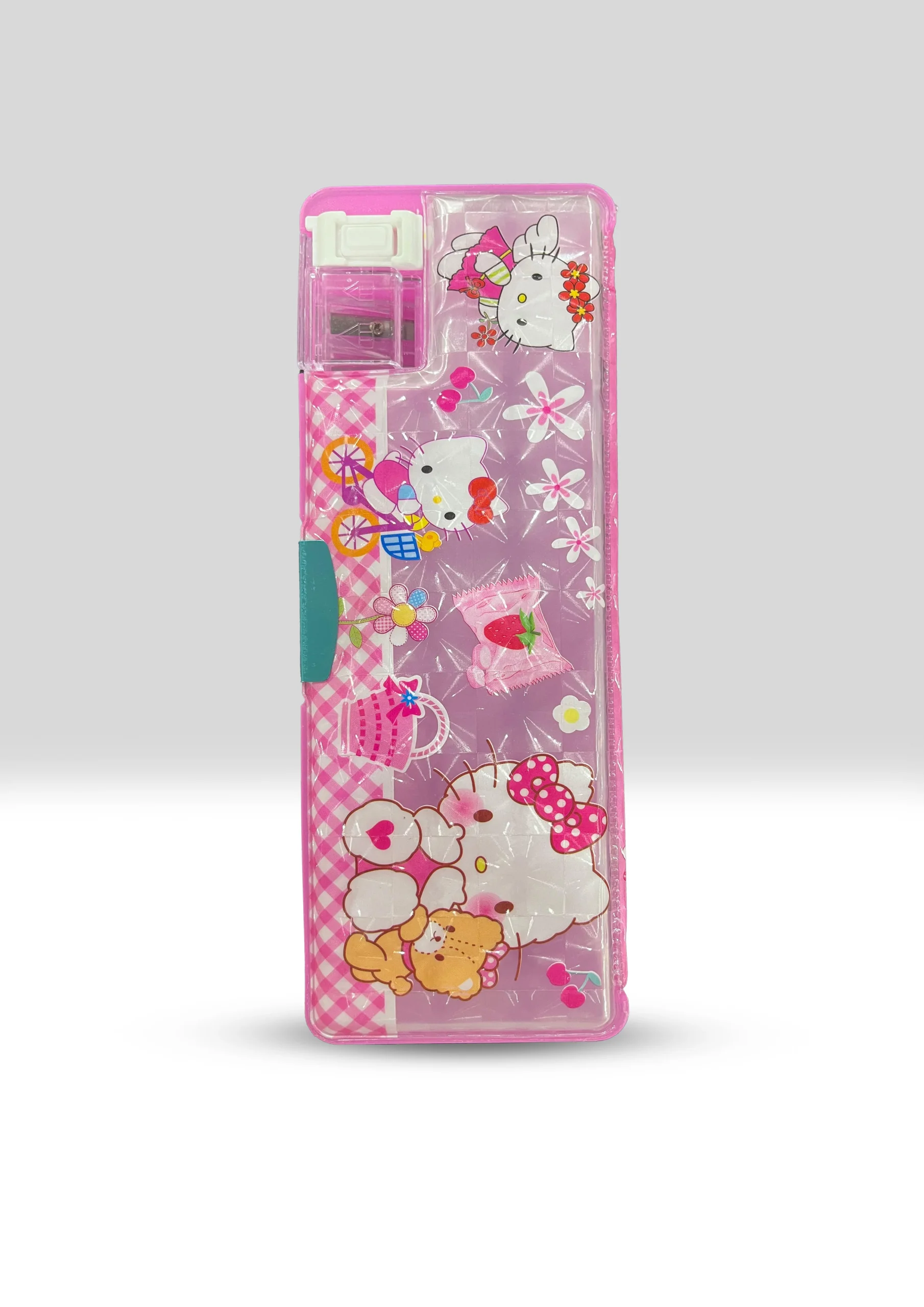 t16 Hello Kitty Style" Pink Character Multi-Function Pencil Case-141 - Image 1