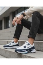 men's blue-white sport sneakers-509