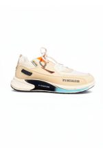 Walk Wave men's cream-orange sport sneakers-533 - Image 2