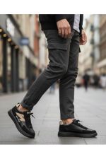men's black thunder casual sneakers-507
