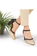 gold black meell pump-814