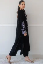 Stitched 3 Piece - Velvet - Noir-1052 - Image 3
