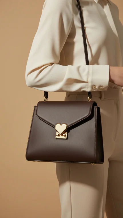 Brown Formal Shoulder Bag For Ladies-1322