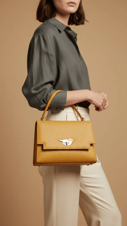 Camel Formal Shoulder Bag For Ladies-1328