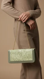 Mustard Formal Shoulder Bag For Women-1324 - Image 3