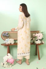 2 PIECE - PREMIUM EMBROIDERED LAWN-1039 - Image 3