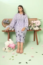2 PIECE - PREMIUM EMBROIDERED LAWN-1040 - Image 2