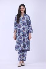 women premium white multi floral 2 pcs stitched-1012 - Image 3