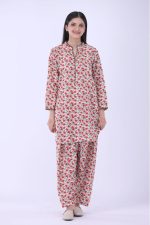 women premium white multi floral 2 pcs stitched-1012 - Image 7