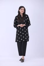 women black embroidered two piece stitched-1016 - Image 2