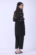 women black embroidered two piece stitched-1016 - Image 3