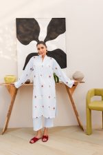 white women trendy embroidered 2pc set-1006 - Image 3