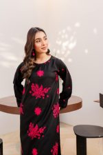black women trendy embroidered 2pc set-1011