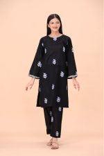 black women trendy embroidered 2pc set-1008 - Image 3