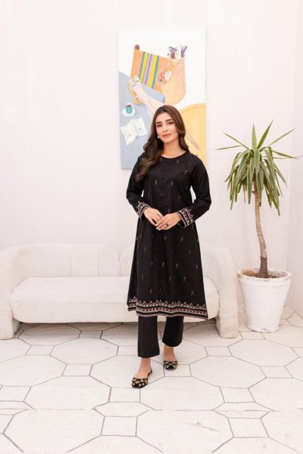 women trendy embroidered 2pc set-1002