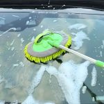 2 in 1 Car Wash Mop Mitt with Long Handle Scratch Cleaning tool-1516