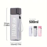 Square Plastic Water Bottle 500ml-1530 - Image 3