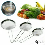 Pack of 3 Steel Mesh Tea Strainer-1566 - Image 2