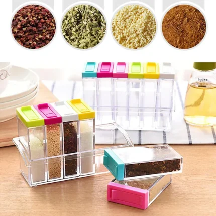 6pc Spice Jars Dispenser-1564