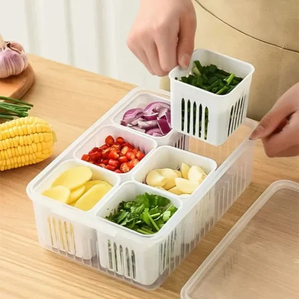 6 Grid Refrigerator Drain Storage Box-1575