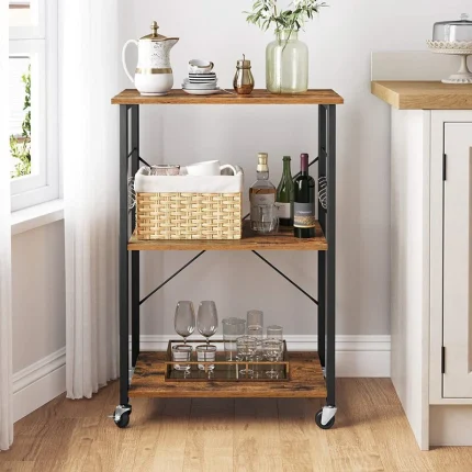 Rolling Cart Storage Serving Kitchen Trolley-1544