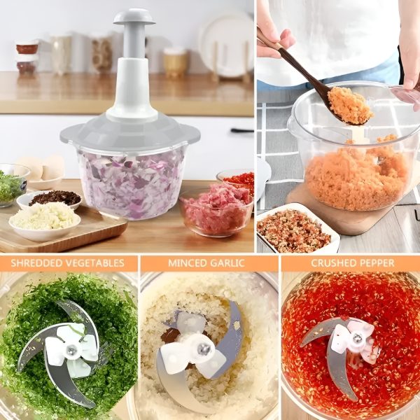 Multifunctional Hand Pat Chopper and Mixer 1.5L-1537 - Image 4